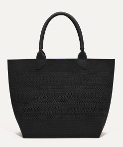 The Lightweight Tote - Black Crochet