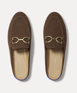 The Double Bit Loafer Mule - Cinnamon Raffia-Knit