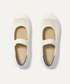 The Kids Mary Jane - White Open-Knit