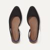 The Almond Slingback - Black Mesh