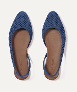 The Almond Slingback - Deep Sea Mesh