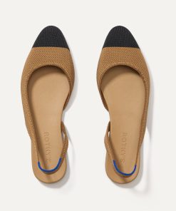 The Almond Slingback - Tawny Captoe