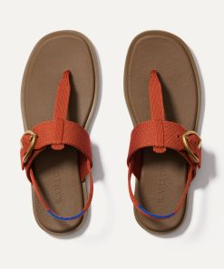 The T–Strap Sandal - Brick