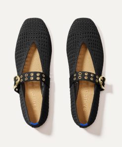 The Max Buckle Mary Jane - Black Mesh