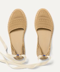The D'Orsay Espadrille - Camel Crochet